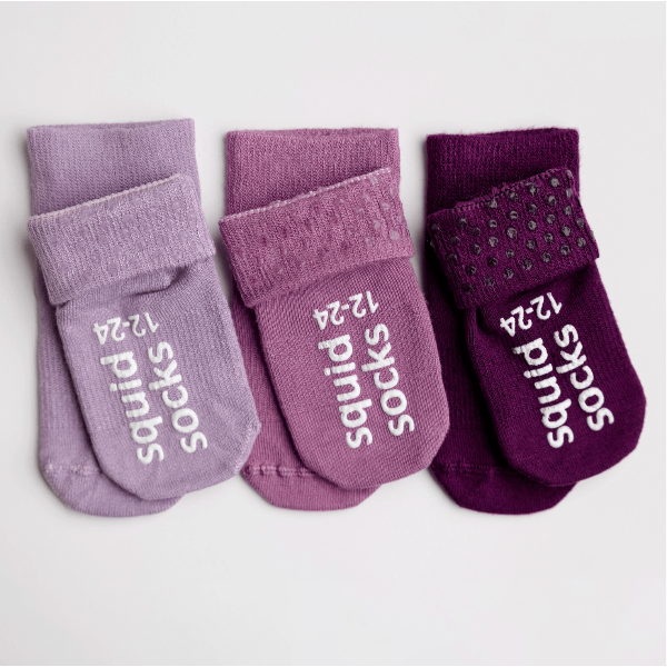 Squid Socks- Non-Slip, Stay Put Socks- Orchid Socks Squid Socks