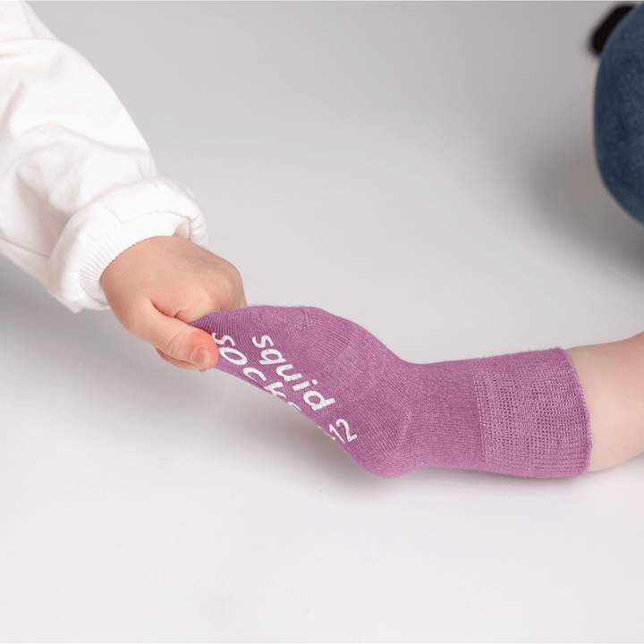 Squid Socks- Non-Slip, Stay Put Socks- Orchid Socks Squid Socks