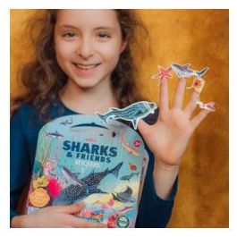 eeBoo Sharks Shiny Stickers Stickers eeBoo