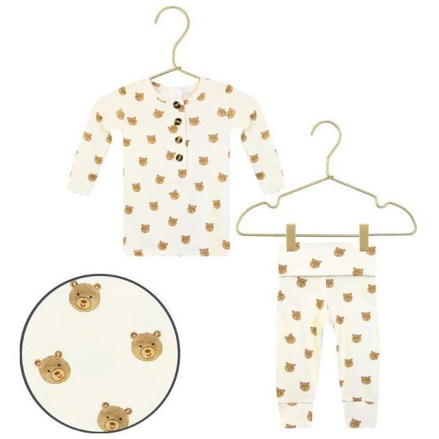 Lou Lou and Company Ribbed Ellis Top and Bottom Pajama Set