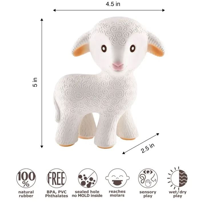CaaOcho Natural Rubber Teether Lamb