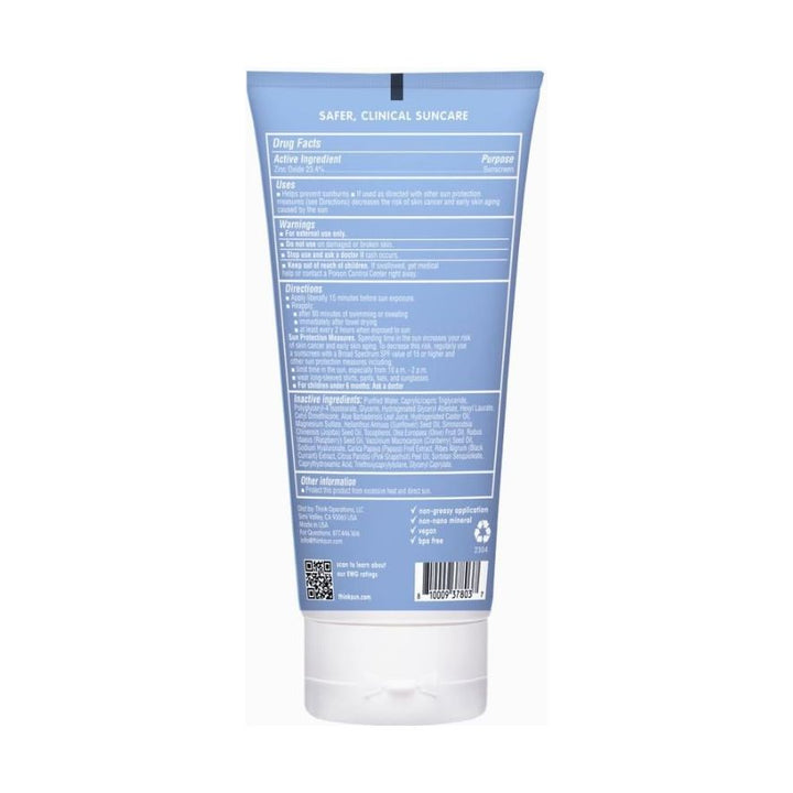 Thinkbaby Sport Spf 50 Clear Zinc Sunscreen (6oz), Ewg Verified Sun & Insect Protection ThinkBaby