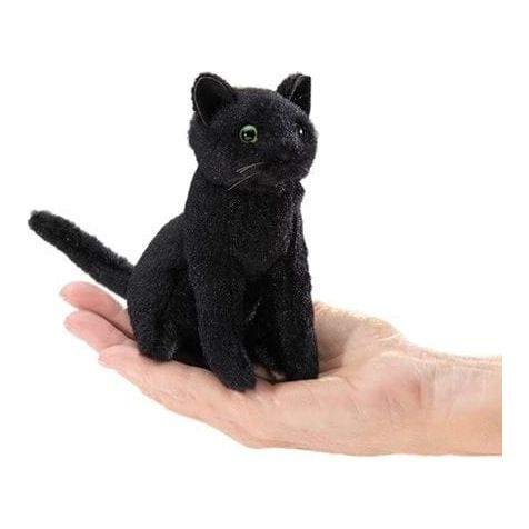 Folkmanis Finger Puppet - Mini Black Cat Finger Puppet Folkmanis   