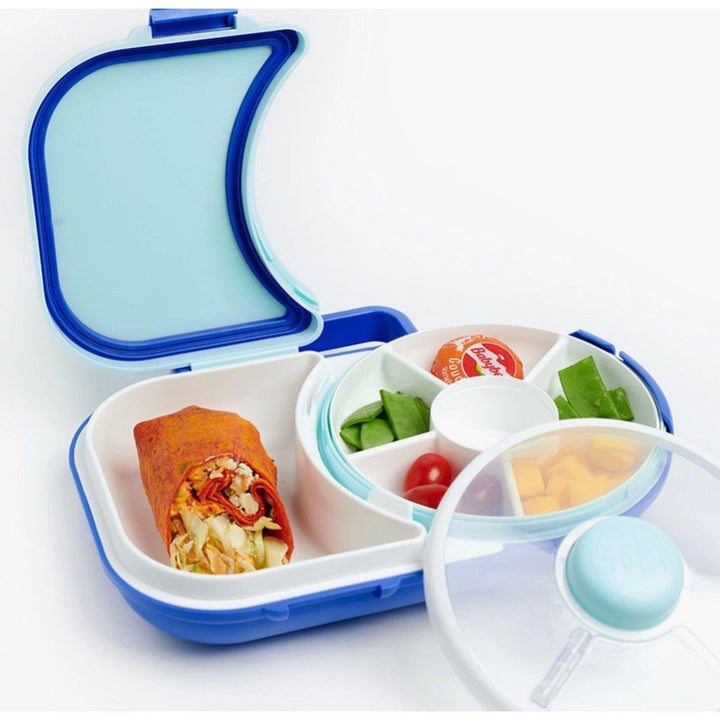 Gobe Kids Lunchbox with Snack Spinner Food Storage GoBe Blueberry Blue  