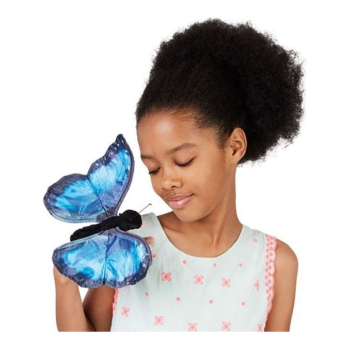 Folkmanis Finger Puppet - Butterfly, Blue Morpho Finger Puppet Folkmanis