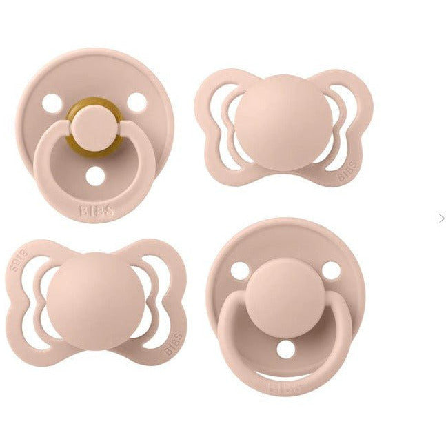 BIBS Try-It Collection -Blush Pacifiers and Teething BIBS USA