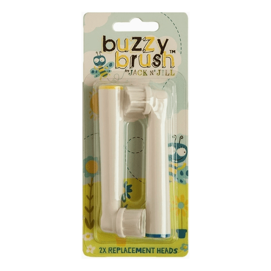 Jack N' Jill Buzzy Brush Replacement Heads - 2 Pack Natural Toiletries Jack N' Jill