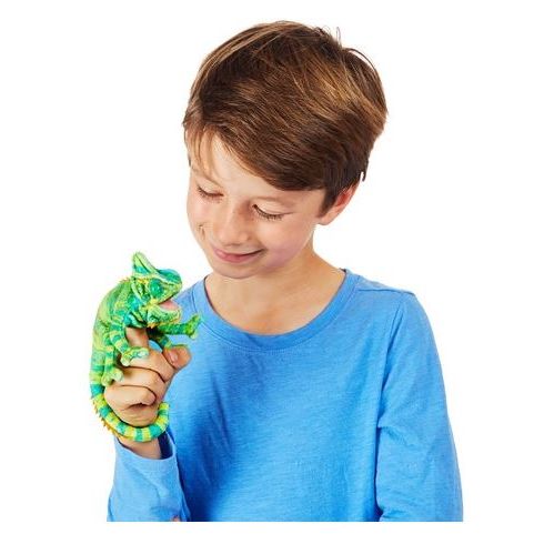 Folkmanis Finger Puppet - Mini Chameleon Finger Puppet Folkmanis