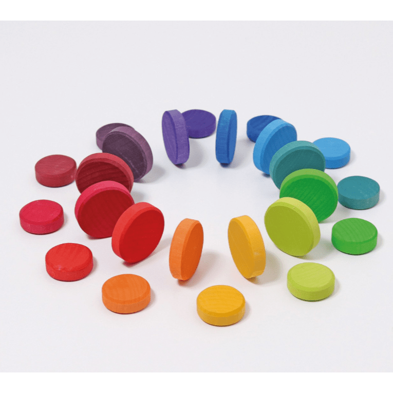 Grimm's Wooden Coins Rainbow Wooden Toys Grimm's