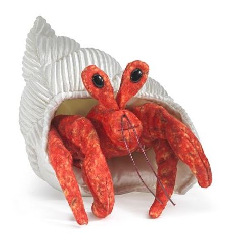 Folkmanis Finger Puppet - Hermit Crab Finger Puppet Folkmanis