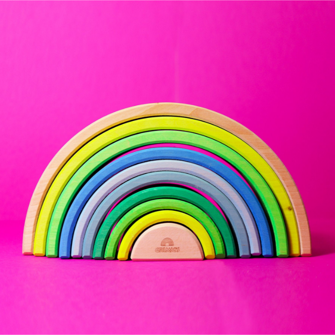 Grimm's Rainbow- Neon Green Rainbow Tunnels Grimm's