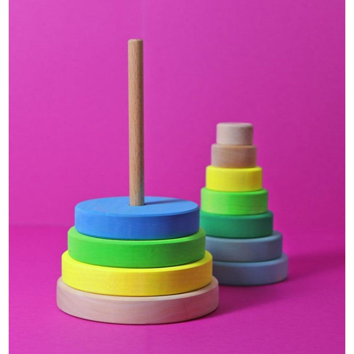 Grimm's Conical Tower Neon Green Sorting & Stacking Toys Grimm's