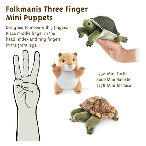 Folkmanis Finger Puppet - Mini Hamster Finger Puppet Folkmanis