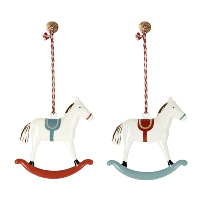 Maileg Metal ornament, Rocking Horse 2 assorted Dollhouses and Access. Maileg