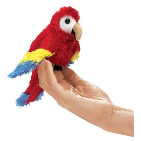 Folkmanis Finger Puppet - Mini Macaw, Scarlet Finger Puppet Folkmanis   