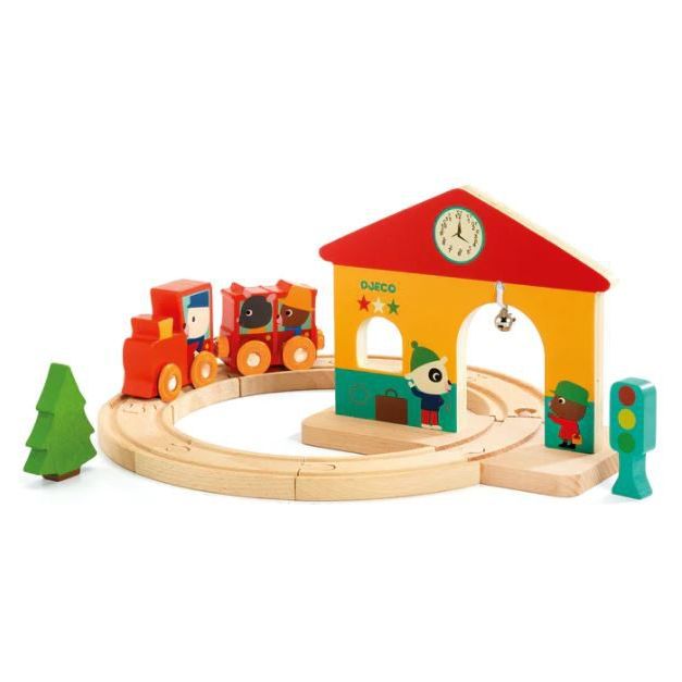 Djeco Minitrain Wooden Train Set Wooden Toys Djeco   