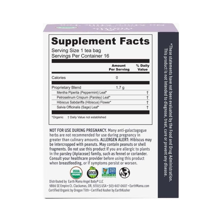 Earth Mama Organics No More Milk Tea Supplements & Remedies Earth Mama Organics