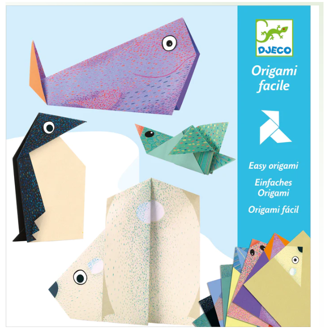 Djeco Polar Animals Origami Paper Craft Kit