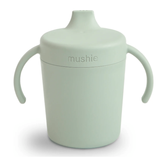 Mushie Trainer Sippy Cup Mealtime Mushie Sage  