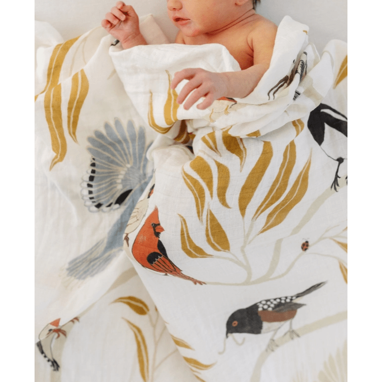 Clementine Kids For the Birds Swaddle Swaddles & Blankets Clementine Kids   