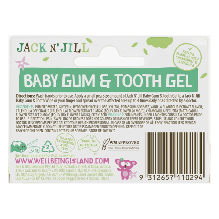 Jack N' Jill Baby Gum & Tooth Gel Natural Toiletries Jack N' Jill
