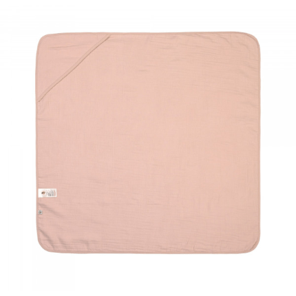 Lassig Muslin Hooded Towel Kids Towel Lassig Powder Pink  