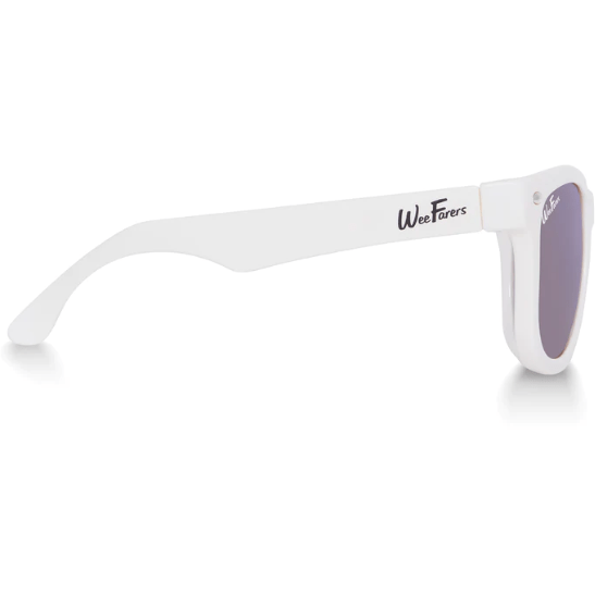 WeeFarers Polarized Sunglasses -  White w/ Purple Sunglasses WeeFarers