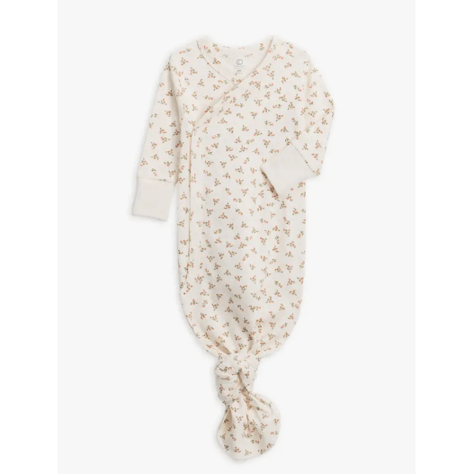Colored Organics Indy Kimono Gown Wildflowers / Salmon Gown Colored Organics