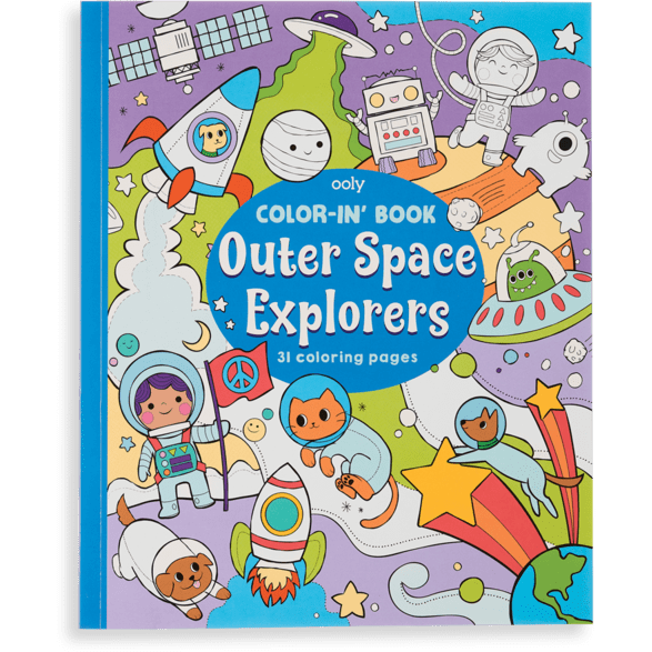 Ooly Color-In' Book: Outer Space Explorers Color-In Book Ooly   
