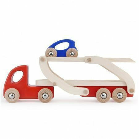 Bajo 木製オートトランスポーター 49610 Bajo Eco Auto Transporter Sustainable Wooden Car Toy – The Natural