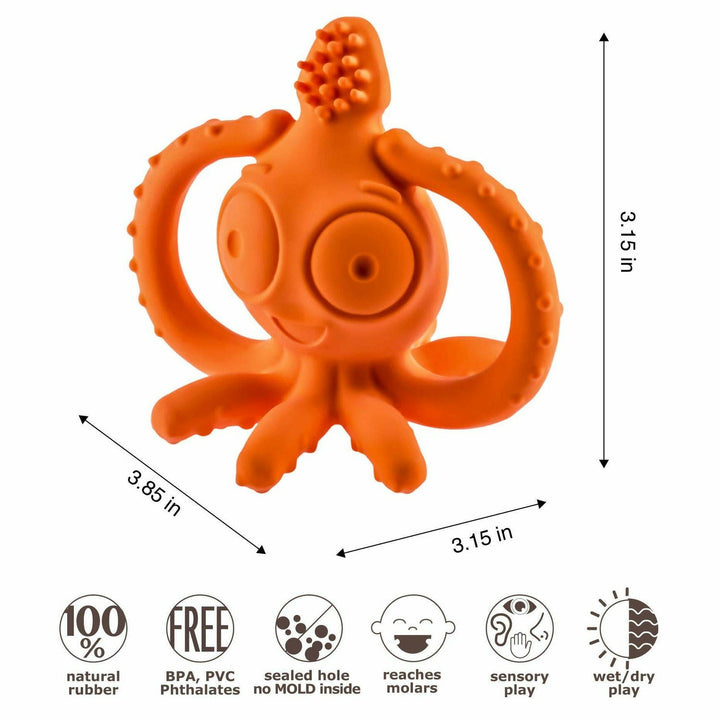 CaaOcho Sqwiddle the Squid Teething Toothbrush Natural Toiletries CaaOcho