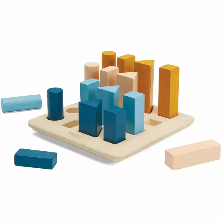 Plan Toys Geometric Peg Board - Orchard Puzzle and Educational Plan Toys