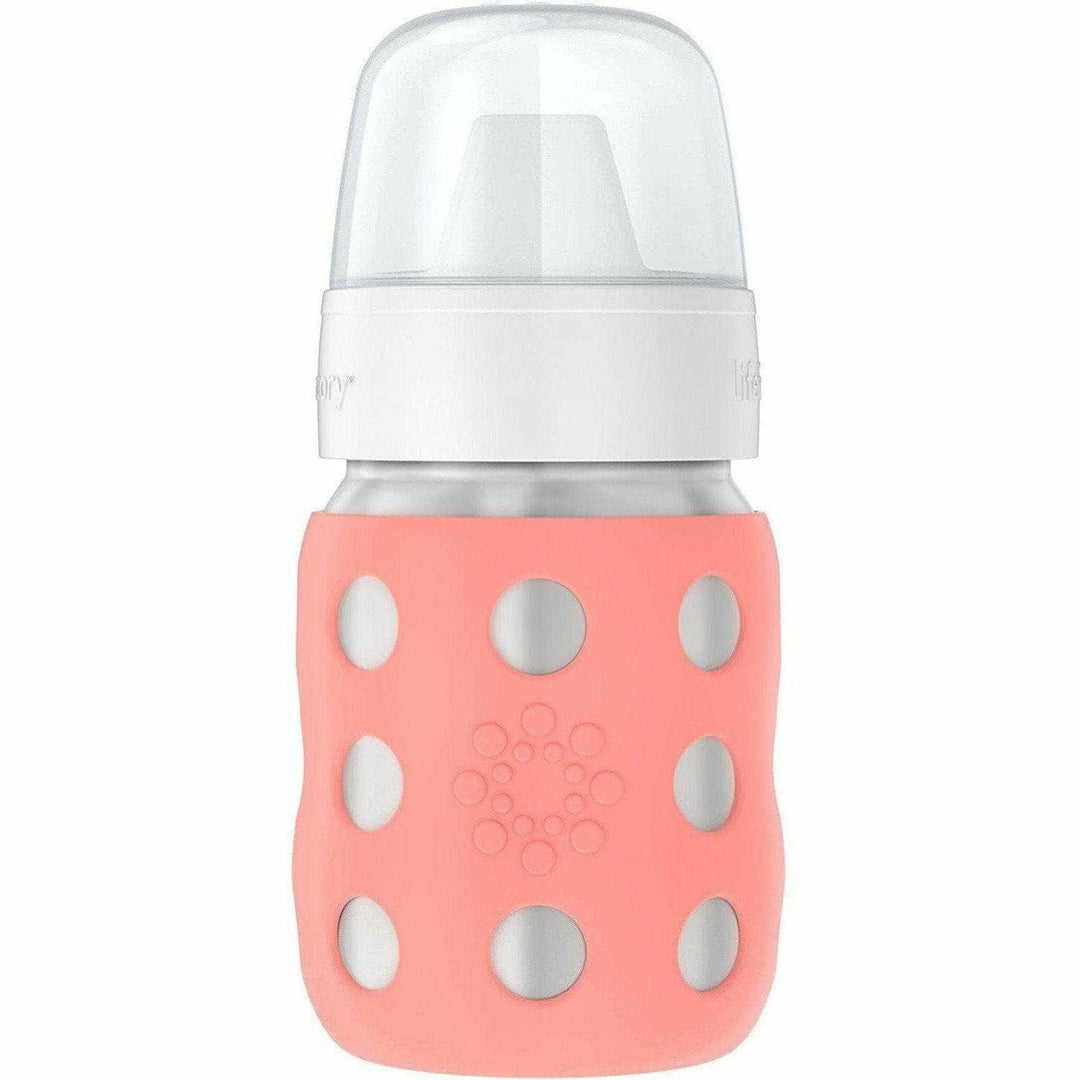 Lifefactory 8oz Stainless Steel Baby Bottle with Hard Sippy Spout Bottles & Sippies Lifefactory Cantalope  