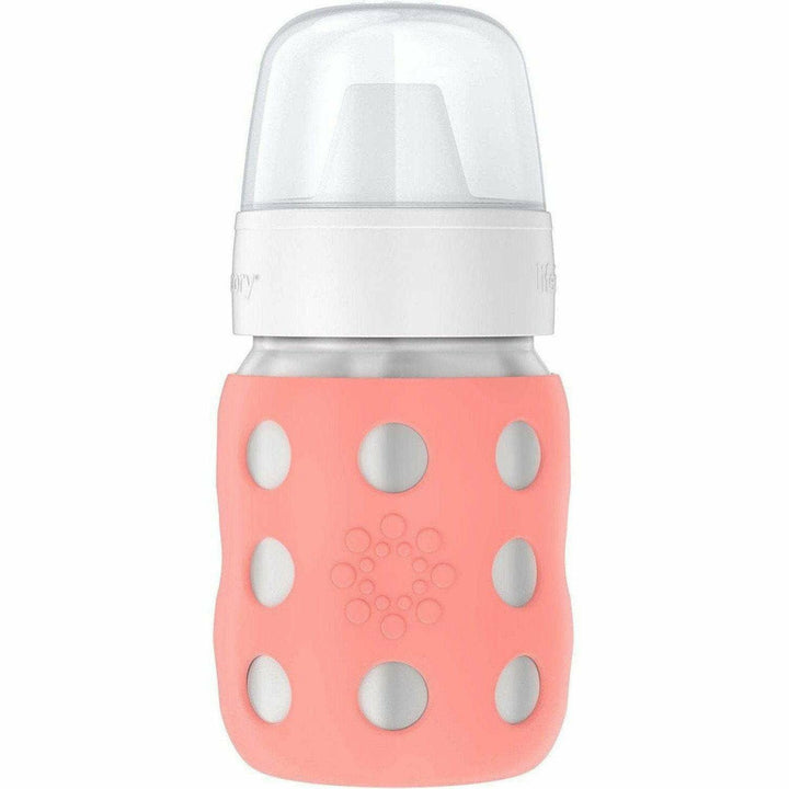 Lifefactory 8oz Stainless Steel Baby Bottle with Hard Sippy Spout Bottles & Sippies Lifefactory Cantalope  