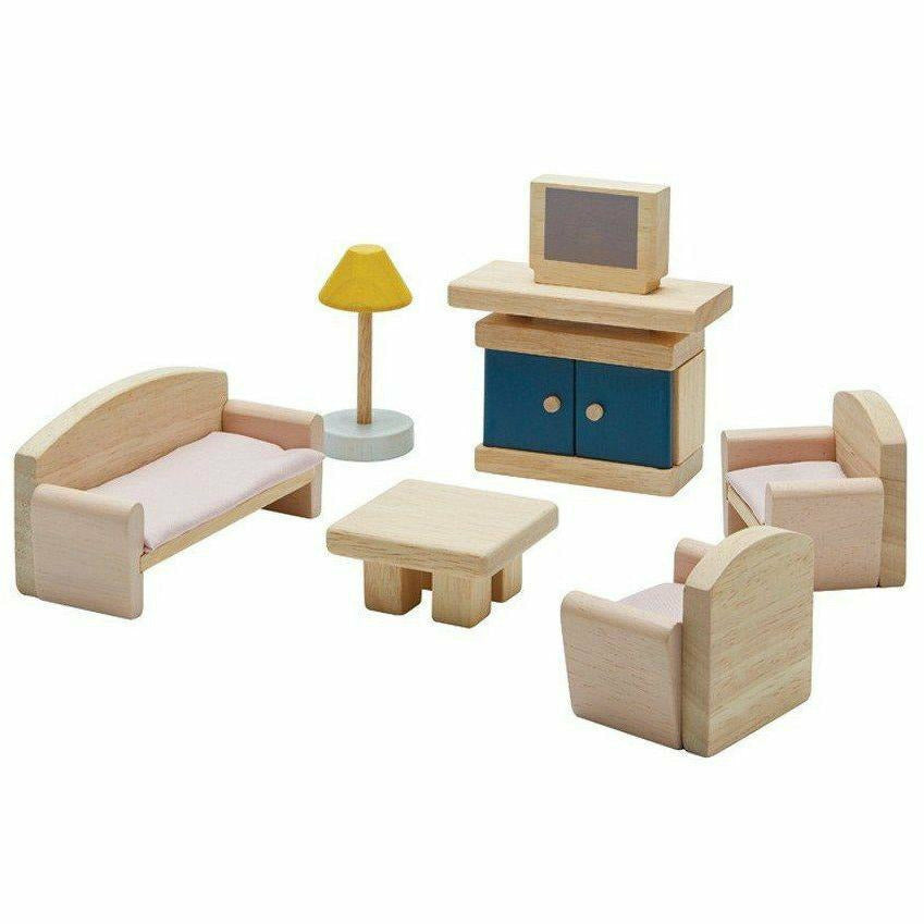 Plan Toys Living Room - Orchard Dollhouses and Access. Plan Toys