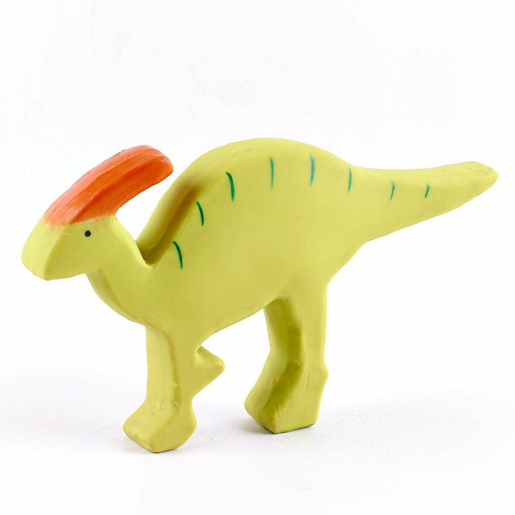 Tikiri Baby Baby Parasaurolophus Rubber Toy The Natural Baby Company