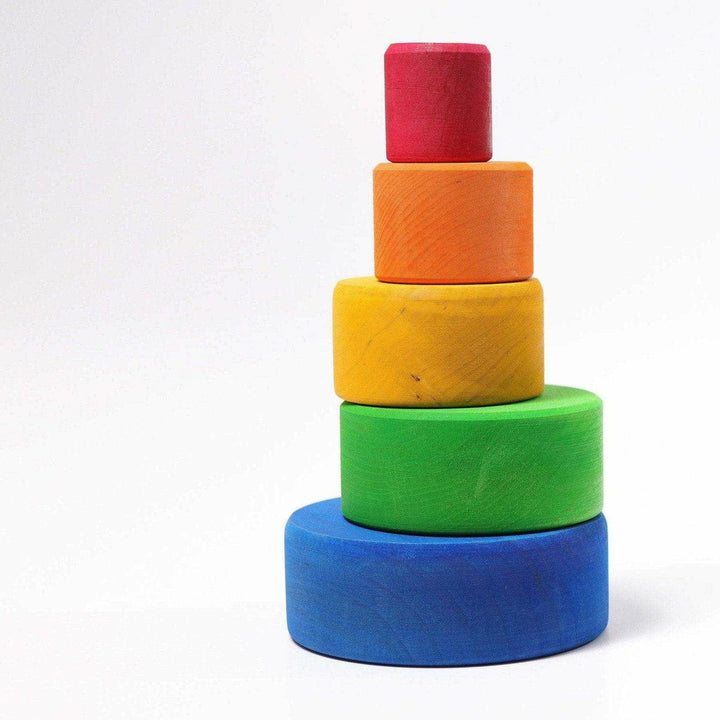 Grimm's Set of Bowls- Outside Blue Wooden Toys Grimm's