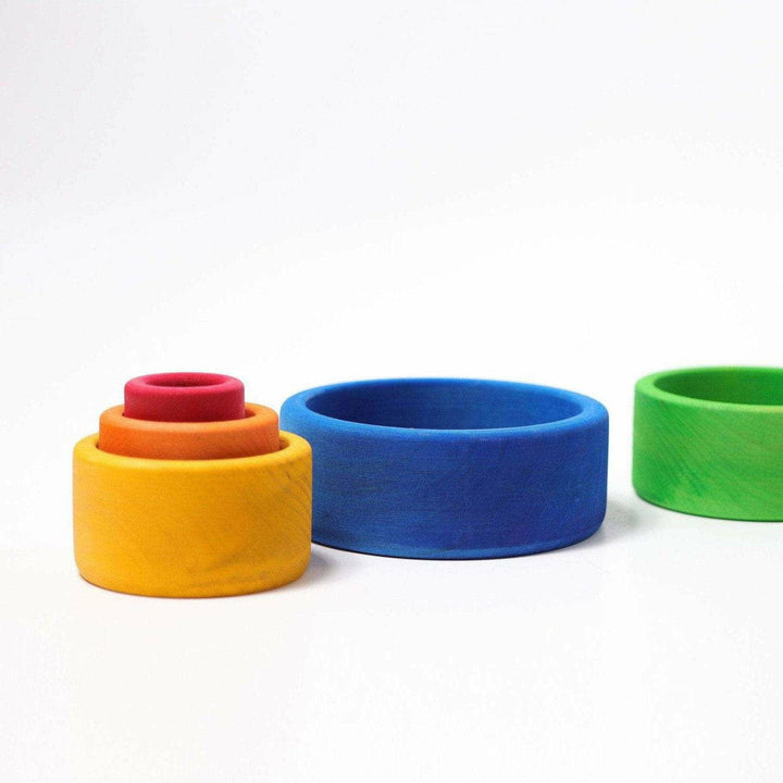 Grimm's Set of Bowls- Outside Blue Wooden Toys Grimm's