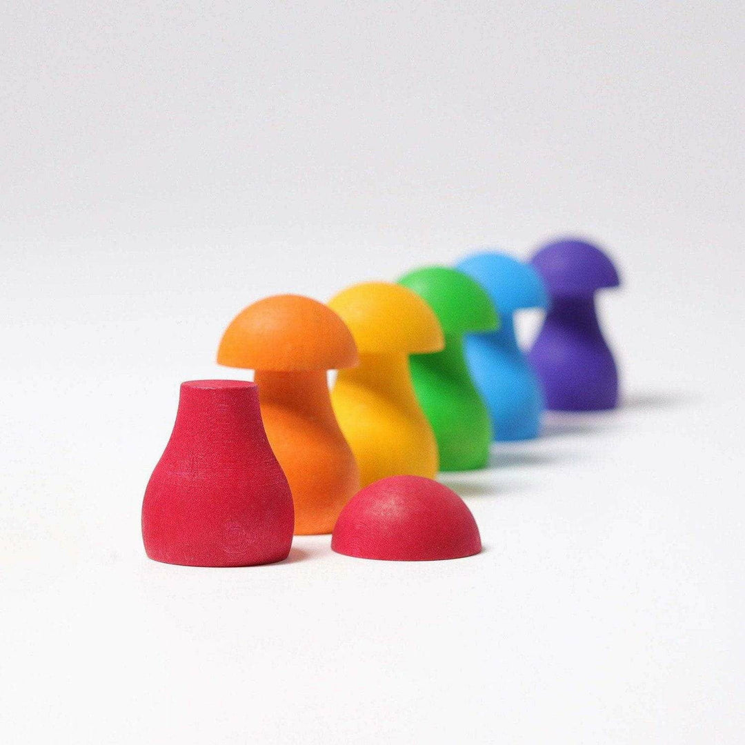 Grimm's Rainbow Mushrooms Wooden Toys Grimm's   
