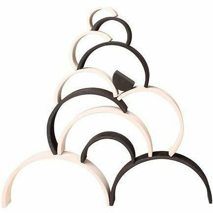 Grimm's 12 Piece Tunnel- Monochrome Rainbow Tunnels Grimm's