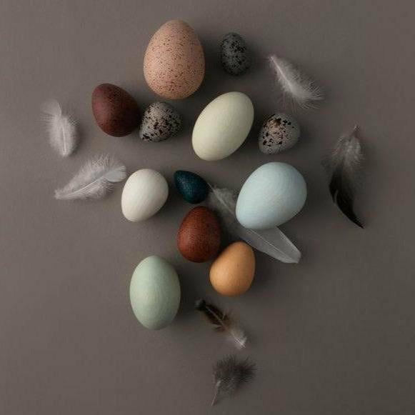 Moon Picnic - A Dozen Bird Eggs Basket Wooden Toys Moon Picnic