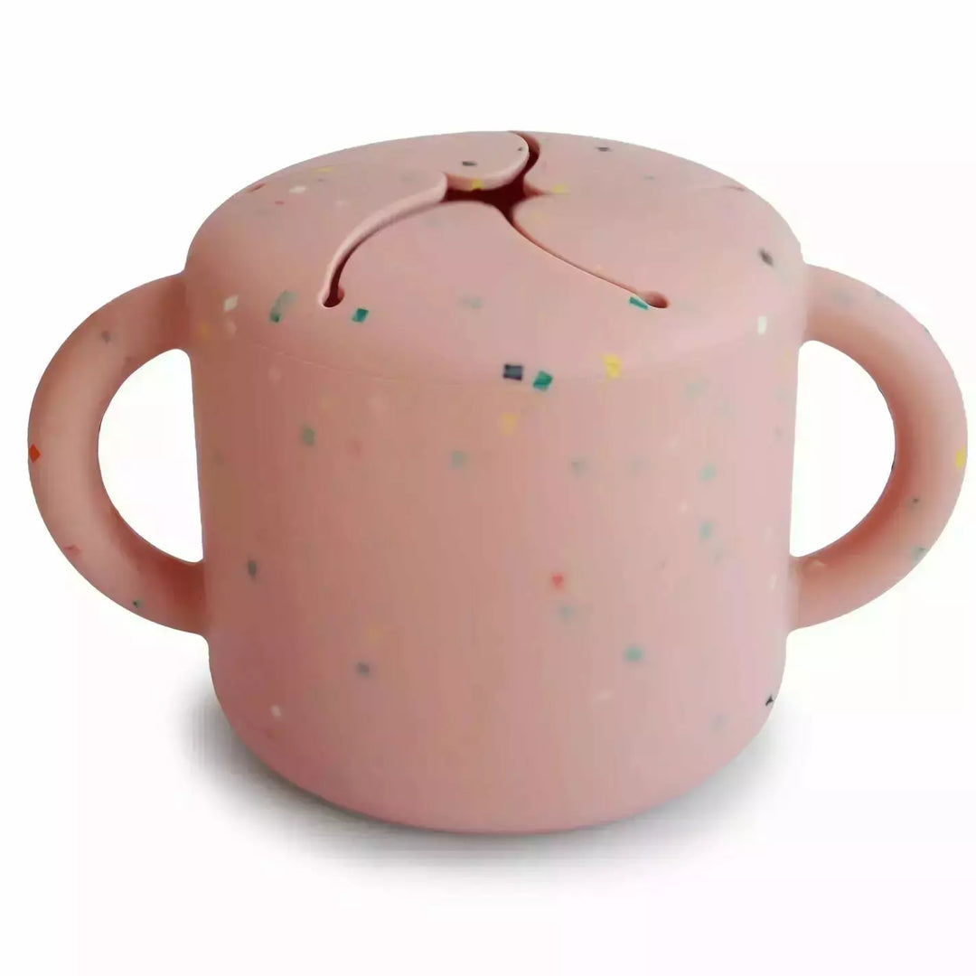 Mushie Snack Cup Mealtime Mushie Powder Pink Confetti  