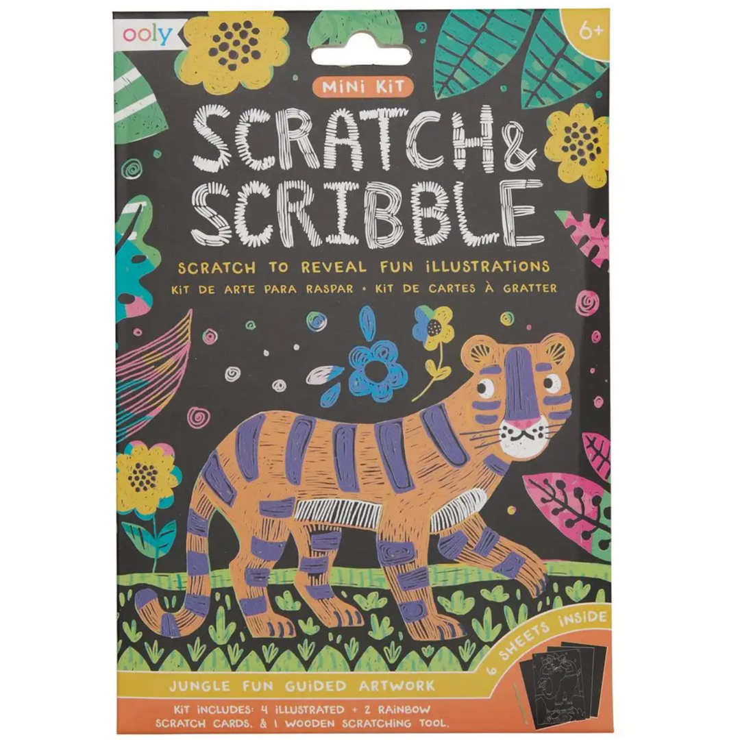 Ooly Mini Scratch & Scribble Art Kit- Jungle Fun Art Kit Ooly   