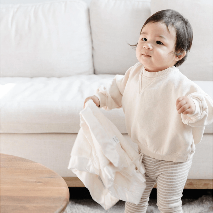Saranoni Satin Border Mini Blankets Swaddles & Blankets Saranoni Ivory