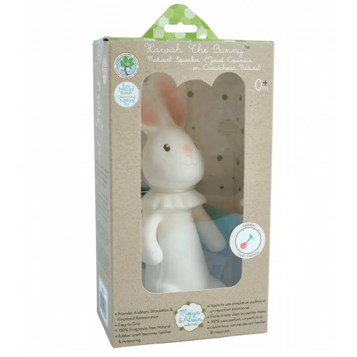 Tikiri Havah the Bunny-All Rubber Squeaker Toy Pacifiers and Teething Tikiri