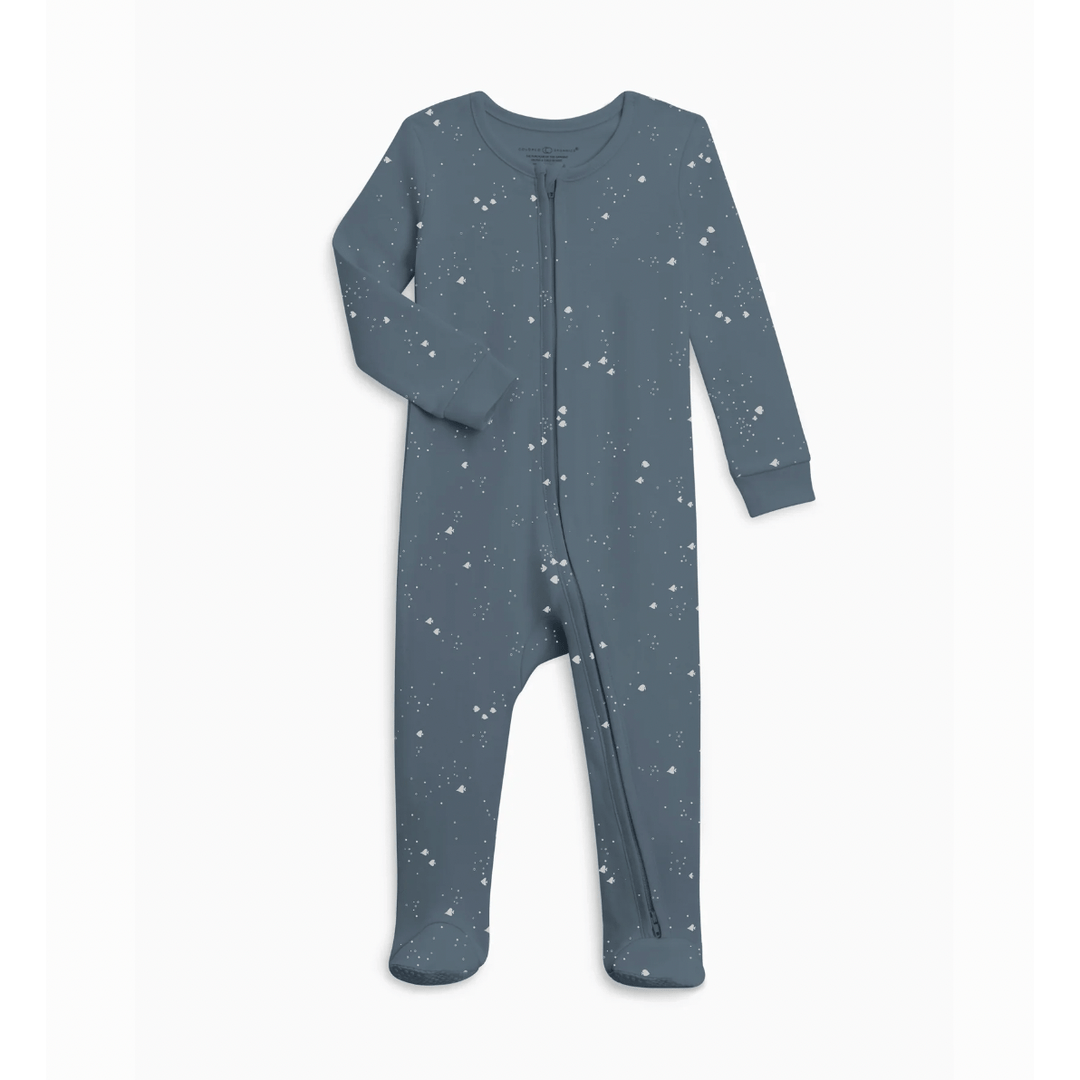 Colored Organics Peyton Zipper Sleeper Fish/Harbor Footie Colored Organics