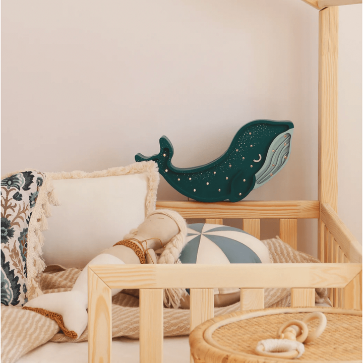 Little Lights Whale Lamp- Galaxy Teal Nursery Decor Little Lights