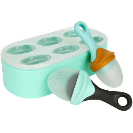 Boon Pulp Silicone Feeder with cover baby mushed food feeding baby
