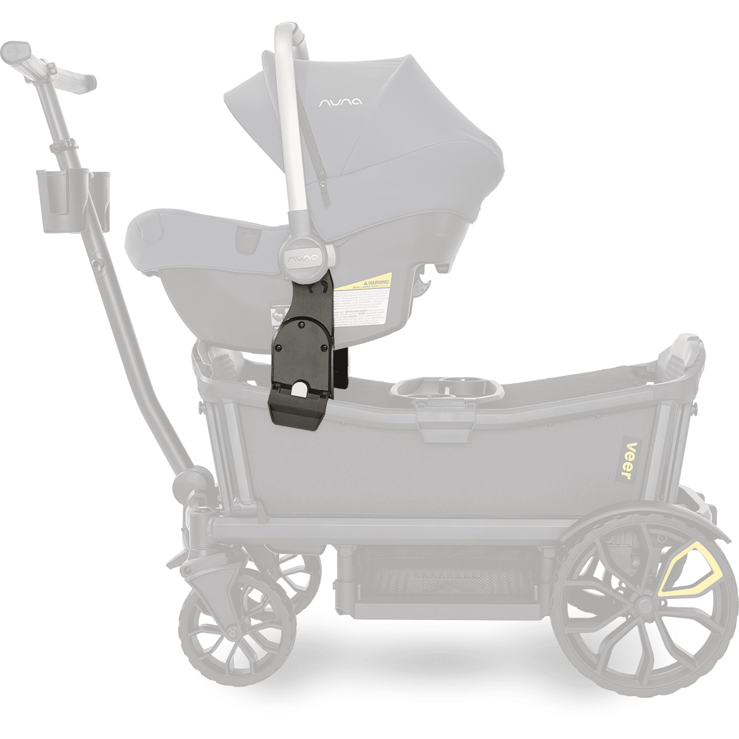 Veer wagon with clearance car seat