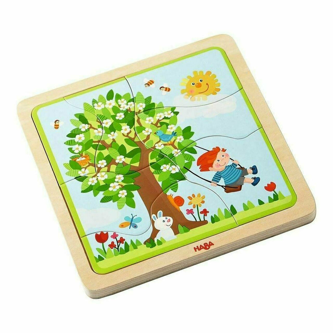 Haba 4 in 1 Wooden Puzzle My Time of The Year Puzzles & Mazes Haba   